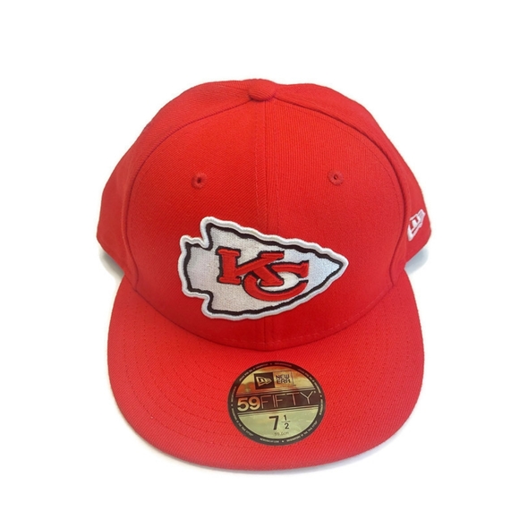 New Era Other - 59Fifty New Era Size 7 1/2 Kansas City Chiefs Fitted Hat Front Door Cap Red